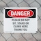 Signmission Please Do Not Sit Stand Or Climb Here Thank You, 10 in W x Rectangle, Plastic OS-2PACK-DS-P-710-L-2106 - alternate 5